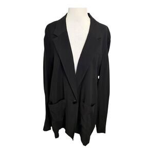 DKNY Women's Black‎ Blazer XL One-Button Long Sleeve Pant Suit NWOT